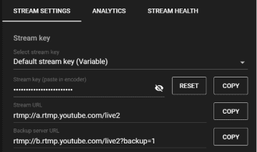 Cara Live Streaming Di YouTube Menggunakan Webex Meetings Dan OBS 3 stream key stream URL 4