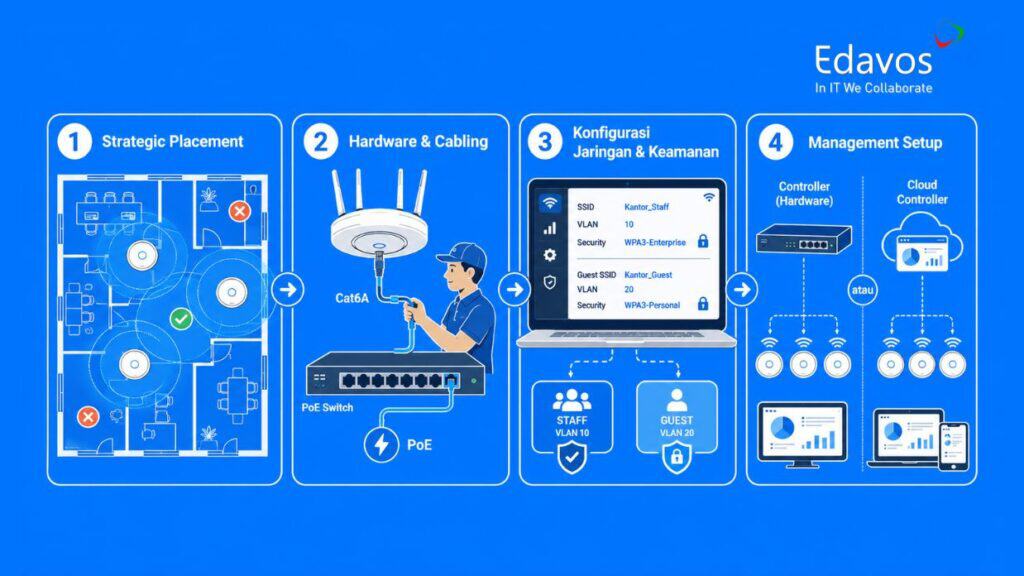 Cara menambah access point wifi kantor