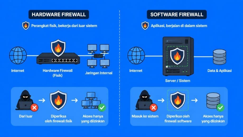 perbandingan firewall hardware vs software