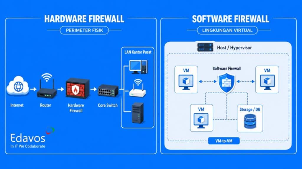 penempatan hardware firewall vs software